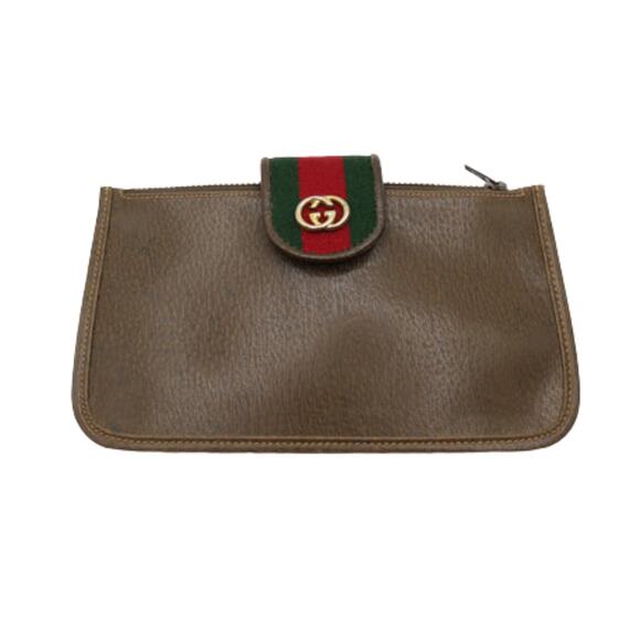 Gucci Bag Crossbody Clutch Wallet Ophidia Marmont Brown Leather GG Red Green - Picture 6 of 13
